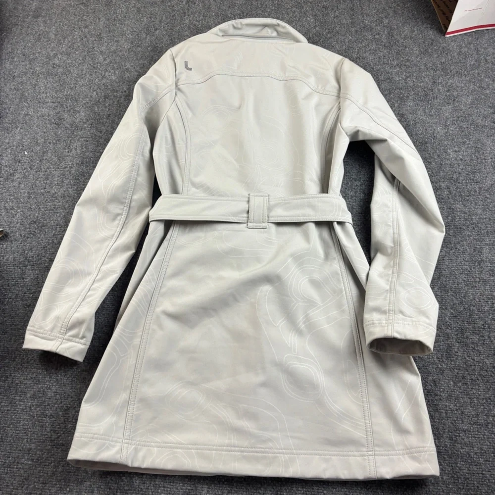 LOLE Women’s Light Grey Glowing Jacket Soft Shell Trench Coat size: XS (2-4) - Picture 2 of 8